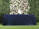 SquarePie Sequin Tablecloth Rectangular 90 x 132 Inch Navy Blue Bling Sparkly Table Linen for Wedding Party by CozyNest Decor