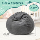 Bean Bag Chairs Teardrop Bean Bag Chair Beanbag Chair with Memory Foam Filled Machine Washable Cover for Living Room, Bedroom (Small,Grey) by TinyTreasures Baby Boutique