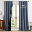 NICETOWN 100% Blackout Curtains for Bedroom, Total Blackout Thermal Insulated Grommet Window Curtains & Drapes 96 Inch Length for Living Room, 2 Panels, Stone, 52 x 96 Inch by TinyTreasures Baby Boutique