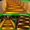 JSOT Outdoor Step Lights - 16 Pack Warm White Solar Stair Lights Waterproof Deck Light for Outside Decor Yard Patio Pathway by GreenHaven Gardens