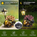 Outdoor Hedgehogs Statues Solar Sculptures with Solar Lights and Flowerpot Funny Garden Decor Animal Figurines Resin Outdoor Statues for Patio Yard Lawn Balcony Gifts by GreenHaven Gardens