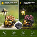 Outdoor Hedgehogs Statues Solar Sculptures with Solar Lights and Flowerpot Funny Garden Decor Animal Figurines Resin Outdoor Statues for Patio Yard Lawn Balcony Gifts by GreenHaven Gardens