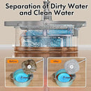 Spin Mop and Bucket with Separate Dirty and Clean Water,360° Spin Mop and Bucket System with Widening Foldable Handle,2 Replaceable Mop Pads,Square Mop for Floor Hardwood Tile Marble Wall Cleaning by CozyNest Decor