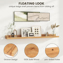 Picture Ledge Shelf, 48 Inch Long Floating Shelves for Wall, Nursery Bookshelf for Storage with Lip, Rustic Elm Wood Photo Ledge Shelves for Bedroom, Living Room, Kitchen (Natural, 48in Set of 2) by TinyTreasures Baby Boutique