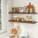 RICHFOCUS 48Inch Floating Shelves for Wall 1 Pack Shelves for Bedroom|Kitchen|Bathroom Wall Mounted Rustic Wood Floating Shelf with Invisible Brackets for Books|Storage|Decor, Rustic Brown by CozyNest Decor