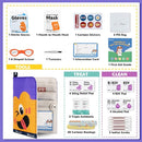 StBernard First Aid Kit for Kids, Small Pocket Size Medical Kit with Cute Bnadages, Tools for Daily Emergencies, Organized Pouch for Toddler & Children, Home, Camping, Travel, Playground(Purple) by TinyTreasures Baby Boutique