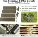 Raised Garden Bed - 4x4 ft Planter Box - Weathered Wood HDPE - No Tools Needed - DIY Kit for Urban Gardening, Flowers, Herbs & Vegetables - Made in The USA by GreenHaven Gardens