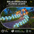 Treela 4 Pack Solar Lights Flowers Outdoor Waterproof Hydrangea Garden Stake Lights Realistic LED Flowers Powered Decorative Ground Solar Flower for Lawn Yard Backyard Decoration Gift(Blue) by GreenHaven Gardens