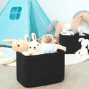 MINTWOOD Design 3-Pack Storage Baskets for Shelves, Playroom and Classroom, Book Basket, Decorative Storage Cube Bins, Woven Closet Organizers, Pantry and Shoe Organizer, Full Black by TinyTreasures Baby Boutique