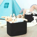 MINTWOOD Design 3-Pack Storage Baskets for Shelves, Playroom and Classroom, Book Basket, Decorative Storage Cube Bins, Woven Closet Organizers, Pantry and Shoe Organizer, Full Black by CozyNest Decor