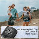 Socool 14500mAh Portable Waist Fan Clip on Belt 360 Rotation Wearable Rechargeable Personal Shirt Fan, 67H Cooling 5-Speed Battery Operated with Light, Neck Fan Hands-Free for Outdoor Jobsite Camping by TinyTreasures Baby Boutique