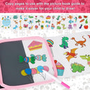 Erasable Book Doodle Set for Kids,Reusable Magic Drawing Book for Kids with 12 Watercolor Pens 14 Page Drawing,Road Trip Car Game Writing Painting Set for Boys and Girls (Panda) by TinyTreasures Baby Boutique