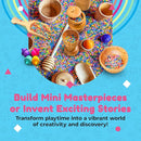 Wooden Tool Set for Sensory Bin (30 Piece), Child-Sized Montessori Sensory Toys for Developing Fine Motor Skills, Smooth Wooden Toys, Bin Scoops and Tools by TinyTreasures Baby Boutique