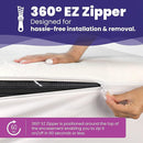 King Size Waterproof Bamboo Mattress Encasement by Slumberfy - Premium Skin-Safe Mattress Protector with 360° EZ Zipper, Lab-Tested Bed Bug, Zippered Encasement (76x80 in) by TinyTreasures Baby Boutique
