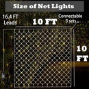 Net Lights Outdoor 10x10 FT, 8 Modes Connectable Mesh Lights with Remote & Timer- Connect 3 Sets, 30×10 FT Coverage, 270 LED Christmas Warm White for Trees, Bushes, Garden, Yard Decorations by GreenHaven Gardens