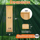 Bamboo Drawer Organizer, Narrow Stackable Cutlery Tray for Kitchen, 2 Pcs Silverware & Utensil Box, 12" x 3" x 2" (Outer), 11.3" x 2.3" x 1.77" (Inner) by CozyNest Decor