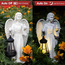 Solar Garden Statues Outdoor Décor,Angel Outdoor Statues with Lantern,Resin Garden Sculptures & Statues Garden Decor for Outside Patio Lawn Women Mom Gift (Angel with Lantern) by GreenHaven Gardens