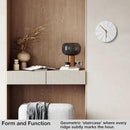 Driini Staircase Modern Wall Clock - Unique 10.5 in. Frameless Concrete Design - Contemporary, Minimalist Decor; No Numbers - Silent Battery Operated Clocks with Decorative Wooden Hands; White by CozyNest Decor