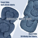 Infant Car Seat Insert Head and Body Support, GFU Reversible Newborn Insert for Carseat with Strap Pads, Soft Stroller Cushion Pillow Insert for Boys and Girls, Fits for Stroller, Swing, Blue by TinyTreasures Baby Boutique