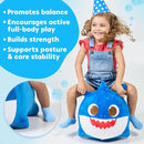 JITTERYGIT Baby Shark Bouncy Animal Plush - Daddy Shark Official Nickelodeon Music & Sing Toy - Christmas & Birthday Gifts for Kids & Toddlers (Boys & Girls) Ages 2-4 Years Old (Blue) by TinyTreasures Baby Boutique