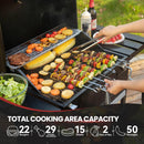 Royal Gourmet CD1824EC 24 Inch Movable Charcoal Grill with Cover, 490 Sq. In. Cooking Area, Outdoor Barbecue Grill with Foldable Side Tables for Outdoor Picnic and Camping Grilling, Black by GreenHaven Gardens