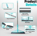 Magic Broom Squeegee Dog Pet Hair Remover, Rotatable, Height Adjustment - Silicone Broom Pet Hair Remover for All-Surfaces Hardwood Floors, Rugs, Tile, Glass, Liquid-Dirt with 50" Handle