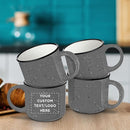 DISCOUNT PROMOS Custom Ceramic Campfire Coffee Mugs 13 oz. Set of 50, Personalized Bulk Pack - Perfect for Tea, Espresso, Cappuccino, Hot Cocoa - Grey by TinyTreasures Baby Boutique