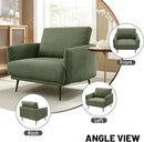 Oversized Accent Chair for Living Room Chairs Reading Arm Chair Comfy Modern Single Sofa Side Chairs with Metal Legs & Soft Cushion for Bedroom, Balcony,Waiting Room (Polyester, Moss Green) by CozyNest Decor