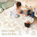 PopsyKosy Premium Exercise & Baby Foam Play Mats - Stylish & Large Non-Toxic Odorless Floor Mat - 6 Tiles - Spacious 6ft x 4ft - Peel-Resistant Reinforced Ver.- Soft Thick, Waterproof - Desert Sand by TinyTreasures Baby Boutique