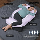 MOON PARK Pregnancy Pillows for Sleeping - U Shaped Full Body Maternity Pillow with Removable Cover - Support for Back, Legs, Belly, HIPS - 65 Inch - Purple - Cooling Cover by TinyTreasures Baby Boutique