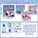 4Pcs Patriotic Paint by Sticker Books Sticker by Number Books Activity Book Puzzle Book Craft Art Gift Memorial Day 4th of July American Star 32 Pictures by TinyTreasures Baby Boutique