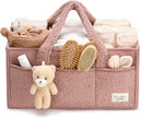 PeraBella Baby Diaper Caddy Organizer with Handle, Boy & Girl Shower Gift Basket, Portable Diaper Storage Basket Bin for Wipes, Newborn Baby Essentials Registry Search Must Haves, Car Caddy Organizer by TinyTreasures Baby Boutique