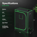 VIVOSUN S425 4x2 Grow Tent, 48"x24"x60" High Reflective Mylar with Observation Window and Floor Tray for Hydroponics Indoor Plant for VS2000 by GreenHaven Gardens