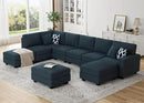 L Lengend Vansen Modular Sectional Sofa U Shaped Couch with Ottoman Modern Reversible Corner Sectional Couch for Living Room (Charcoal, U Shaped Sofa-4) by CozyNest Decor