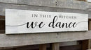 in This Kitchen We Dance Sign, Rustic Farmhouse Wood Wall Hanging Kitchen Plaque Decorations, Kitchen Sign Decor for Dinning Room (Dance) 4x16 Inch by CozyNest Decor