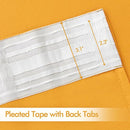 MIULEE Yellow Back Tab Blackout Curtains 84 Inch Length 2 Panels Set for Living Room Bedroom Privacy, Rod Pocket/Pinch Pleat Thermal Insulated Room Darkening Pleated Light Blocking Drapes by TinyTreasures Baby Boutique