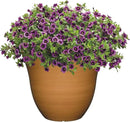 Classic Home and Garden Honeysuckle Resin Flower Pot Planter, Bamboo Brown, 13" by GreenHaven Gardens