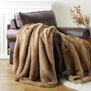BATTILO HOME Luxury Ochre Faux Fur Throw Blanket, Soft Cozy Mink Fur Blanket for Couch, Sofa, Bed, Plush Warm Fuzzy Fall Fur Throw and Blankets for Home Decor, 50"x60" by CozyNest Decor