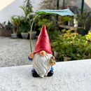 Garden Gnome Statue Decoration with Leaf Umbrella, 6.5” Figurine Ornament for Indoor Outdoor Home Patio Yard Lawn, for Gnome Lovers & Garden Enthusiasts，Mom，Women by CozyNest Decor