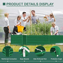 Land Guard 6x3x3ft Rectangular Galvanized Raised Garden Beds, Large-Capacity Metal Planter Box Outdoor, Durable Deep Raised Garden Bed 3ft Tall, Raised Beds for Gardening Vegetables, Forest Green by CozyNest Decor