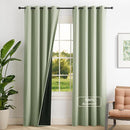 NICETOWN 100% Blackout Curtains for Bedroom Thermal Insulated Blackout 84 inch Length Heat and Full Light Blocking Curtains for Living Room, 2 Panels Set, Olive Green, 52 x 84 inch by TinyTreasures Baby Boutique