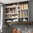 16.5~27.1" Expandable Shelf Organizer, 1Pack 10.2" Wide Stackable Cabinet Shelf Organizers, White Metal Sturdy Kitchen Counter Storage for Countertop, Adjustable Height Spice Rack by CozyNest Decor