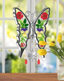 KY&BOSAM Butterfly Suncatcher Gifts for Mom Happy Mother`s Day Stained Glass for Windows Hangings Wind Chimes Ornament with Pressed Flower Butterfly Wings Embedded in Glass Mother`s Day Mom Gifts by GreenHaven Gardens