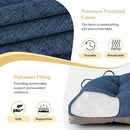 Non Slip Chair Cushions for Dining Chairs Set of 4 Kitchen Chair Cushions 18"x18"x3" Turfted Chair Pads Comfortable and Soft Seat Cushion with Ties, Royal Blue by CozyNest Decor