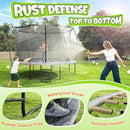 BCAN 8FT 10FT 12FT 14FT 15FT 16FT Recreational Trampoline with Enclosure for Kids Adults, ASTM Approved, Outdoor Trampolines with Ladder for Kids by TinyTreasures Baby Boutique