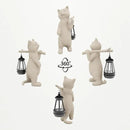 Solar Powered Garden Resin Statue Lights, 10 Inch Waterproof Outdoor Animal Cute Cat Figurine Lights, Suitable for Patios, Balconies, Lawns, Courtyards, Etc. (Walking) by GreenHaven Gardens