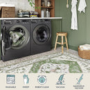 Lahome Boho Green Hallway Runner - 2x6 Washable Kitchen Runner Rug Non-Slip, Ultra-Thin Vintage Print Carpet Rug for Entryway Bedroom Laundry Room (Green, 2'x6') by TinyTreasures Baby Boutique