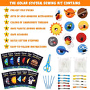 CiyvoLyeen Space Sewing Kit for Kids Solar System DIY Activity Kids Felt Craft Supplies for 7 8 9 10 11 12 Girls and Boys Educational Beginners Sewing Set of 11 by TinyTreasures Baby Boutique