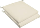 Sorra Home Sunbrella Bristol Square Chair Cushion (Set of 2) - Fade & Water Resistant, Outdoor & Indoor Patio Seat Cushion with Plush Foam - Canvas Natural (20" x 20" x 2.5") by GreenHaven Gardens