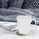 DISCOUNT PROMOS Glossy Ceramic Latte Coffee Mug 12 oz. Set of 10, Bulk Pack - Perfect for Tea, Espresso, Cappuccino, Hot Cocoa - White by CozyNest Decor